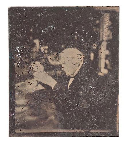 Thomas Edison, Sixth Plate Ruby Ambrotype 