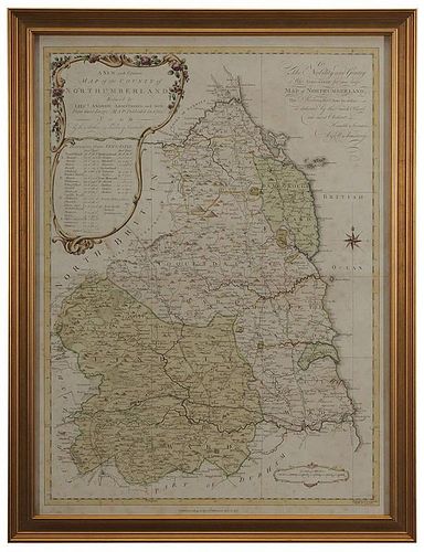 18th Century British County Map-