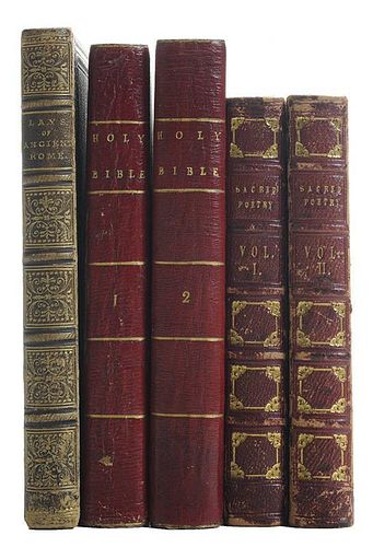 Five Fore-Edge Painting Leather Books