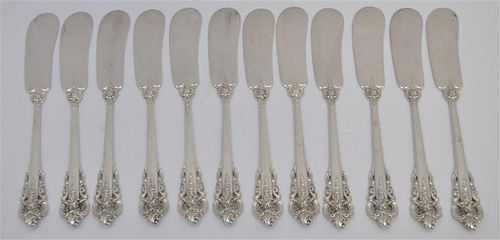 12 STERLING GRAND BAROQUE BUTTER PADDLES