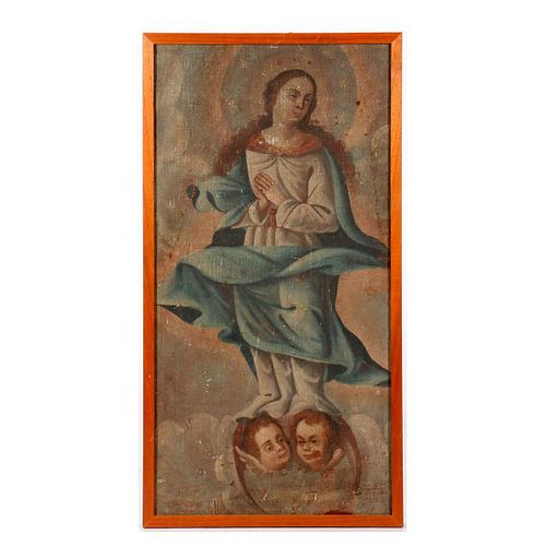 Painting of Mary and Cherubs.