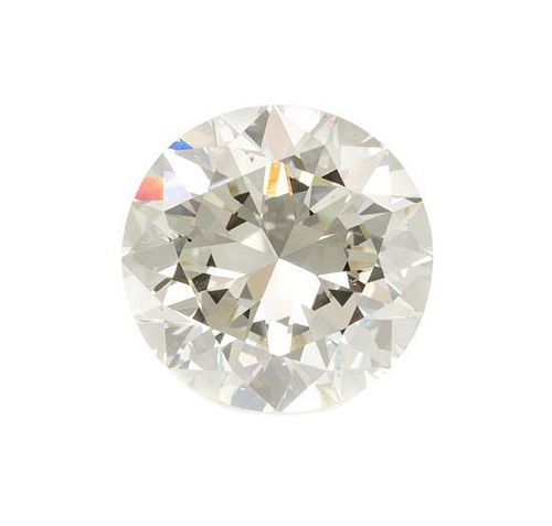 A 7.14 Carat Round Brilliant Cut Diamond,