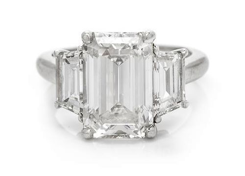 A Platinum and Diamond Ring, Tiffany & Co., 6.30 dwts.