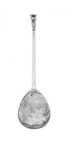 An Elizabethan Silver Seal-Top Spoon, Maker's Mark a Mullet over Annulet (See Jackson's, 2009 Edition, p. 100), London, Late 16t