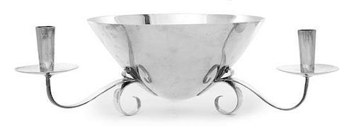 * An American Silver Centerpiece, Tiffany & Co., New York, NY, Circa 1965, formed as a circular bowl with tapered sides, support