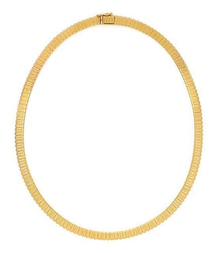 An 18 Karat Yellow Gold Collar Necklace, 18.60 dwts.