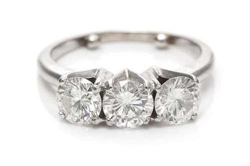 * A White Gold and Diamond Ring, 2.30 dwts.