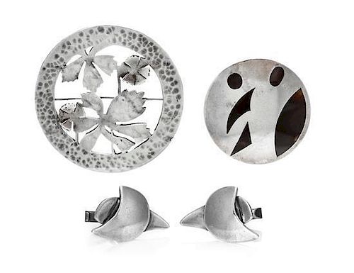 A Collection of Modernist Sterling Silver Jewelry, 29.40 dwts.js