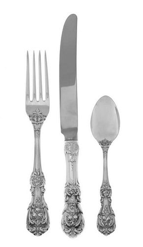 An American Silver Flatware Service, Reed & Barton, Taunton, MA, Circa 1920, Francis I pattern, comprising 12 dinner knives 12 d