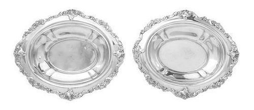 * A Pair of American Silver Vegetable Dishes, Gorham Mfg. Co., Providence, RI, Early 20th Century, oval with partly lobed sides,