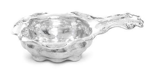 * An American Silver Porringer, Martele, Gorham Mfg. Co., Providence, RI, 1907, with spot-hammered surface and lobed bowl, the e