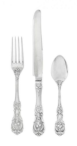 * An American Silver Part Flatware Service, Reed & Barton, Taunton, MA, First Half 20th Century, Francis I pattern, comprising 8