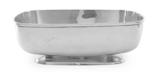 * An American Silver Bowl, Frank W. Smith Silver Co., Gardner, MA, Circa 1925, rectangular with rounded corners and molded rim,