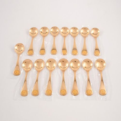 Georg Jensen Sterling and Gilt Annual Spoons