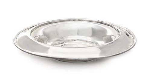 * An American Silver Bowl, Meriden Brittania Co., Meriden, CT, Circa 1900, circular with wide everted border and molded rim