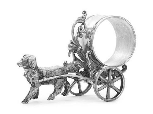 * An American Silver-Plate Figural Napkin Ring, Simpson, Hall, Miller & Co., Wallingford, CT, 2nd Half 19th Century, formed as d