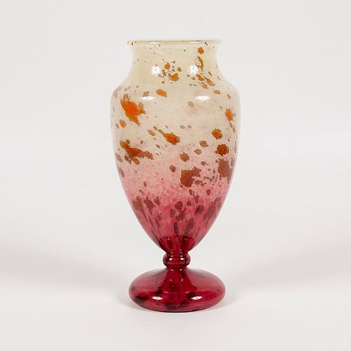 Schneider French Art Glass Vase