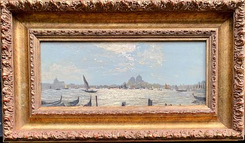 VIEW OF VENICE FROM THE SEA OIL PAINTING