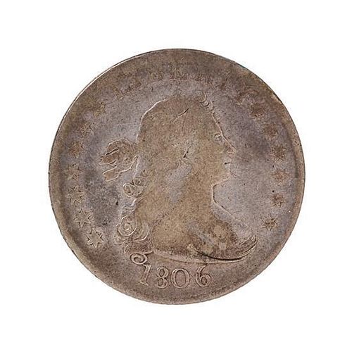 A United States 1806 Draped Bust Quarter- Dollar Coin