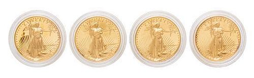 A Collection of Eight United States 1986-W Gold Eagle $50 Proofs