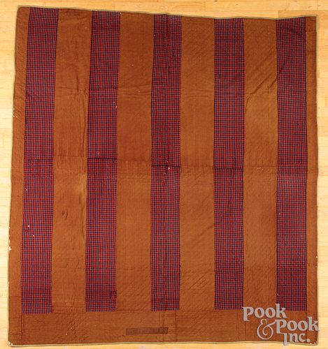 Lindsey Woolsey blanket early, 19th c.