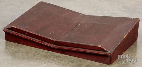 Painted pine book rest, 19th c.