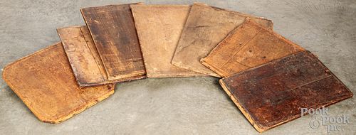 Seven pine cutting boards, 19th c.