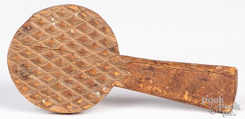 Carved butter paddle, 19th c.