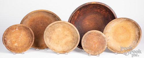 Nest of five turned wooden bowls, 19th/20th c.