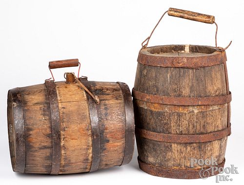 Two small wooden kegs, 19th c.
