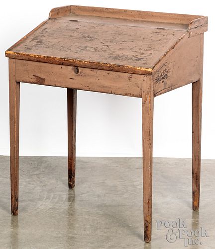 Painted pine work desk, 19th c.