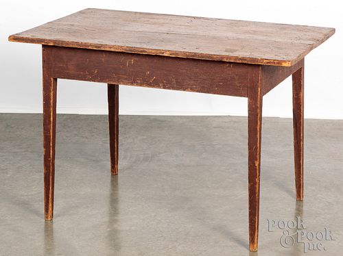 New England painted pine work table, 19th c.