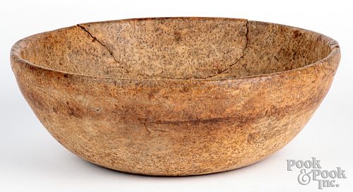 Burl bowl, 19th c.