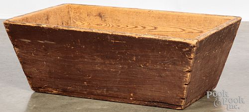 Painted pine dough box, 19th c.