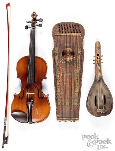 Three stringed instruments