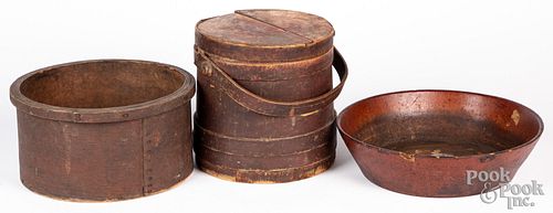 Three country wares, 19th c.