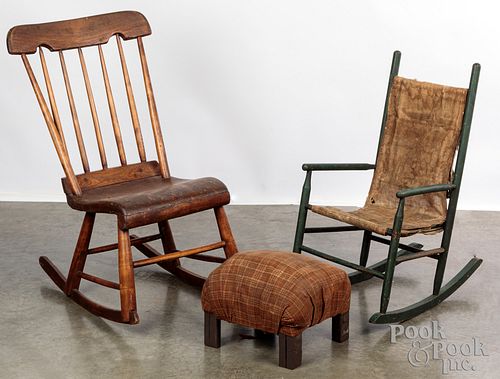 Two miscellaneous rocking chairs
