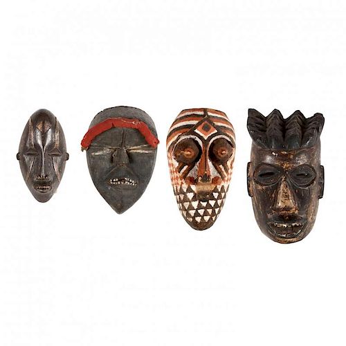 Four West African Masks