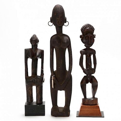 Three West African Standing Female Figures