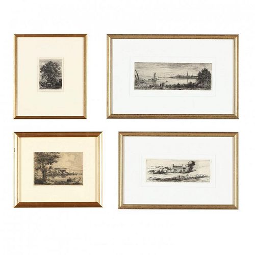 Group of (4) 19th-Century English Etchings