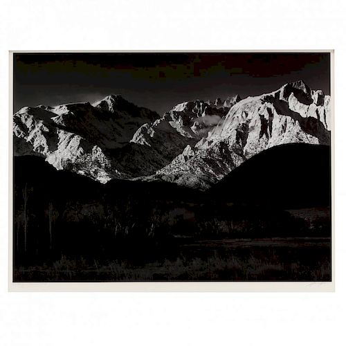 Ansel Adams (1902-1984), Sierra Nevada, Winter, from the Owens Valley, California