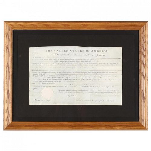 Andrew Jackson Signed Ohio Land Grant