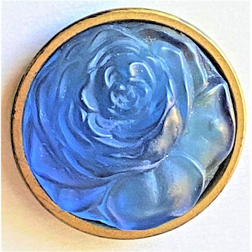 A Div. 1 Lalique Frosted Glass In Metal Button