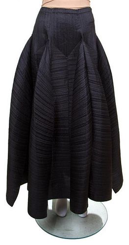 An Issey Miyake Black Pleated Skirt,