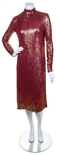 A Norman Norell Red Mermaid Dress,