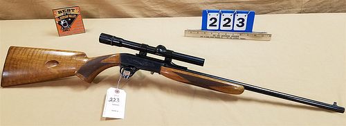 BROWNING G1 TAKE-DOWN TUBE-FED S/A .22LR, WEAVER 3-6 SCOPE, BELGIUM