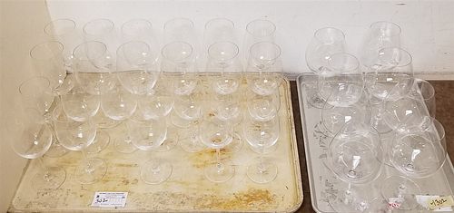 TRAY 24 RIEDEL STEMWARE AND 8 OTHER