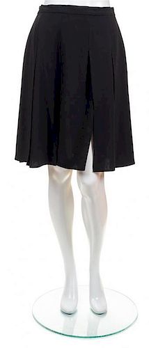 A Chanel Black Wool Car Wash Skirt, Size 40.