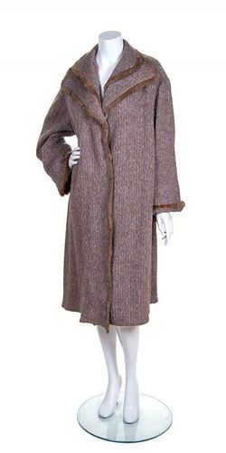 A Fendi Multicolor Wool and Alpaca Coat,