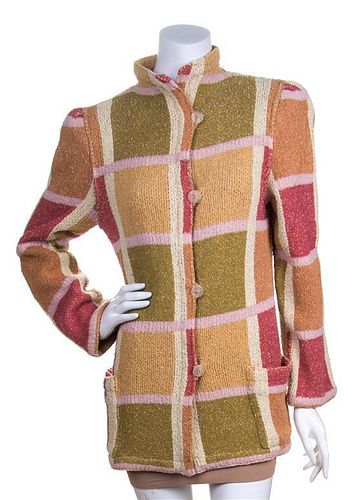 A Missoni Multicolor Cotton Cardigan Sweater,